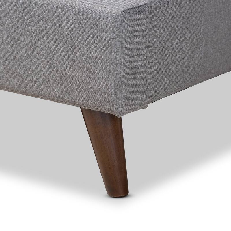 Carson Carrington Uggyallen Mid-century Fabric Bed with 2 Nightstands