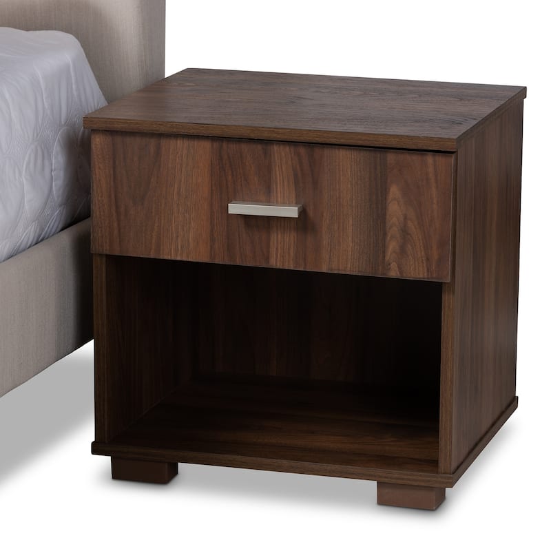 Carson Carrington Uggyallen Mid-century Fabric Bed with 2 Nightstands