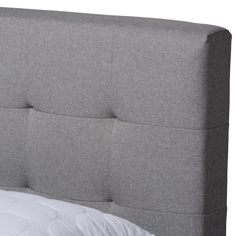 Carson Carrington Uggyallen Mid-century Fabric Bed with 2 Nightstands
