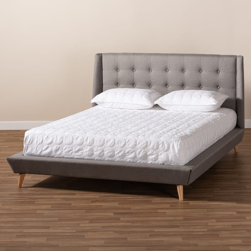 Mid-Century Modern Fabric Bed