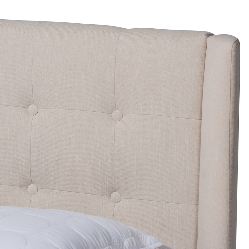 Mid-Century Modern Fabric Bed