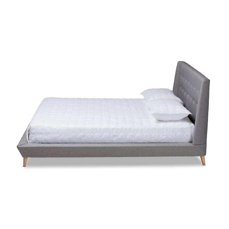 Mid-Century Modern Fabric Bed