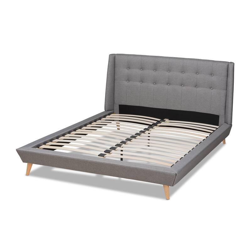 Mid-Century Modern Fabric Bed