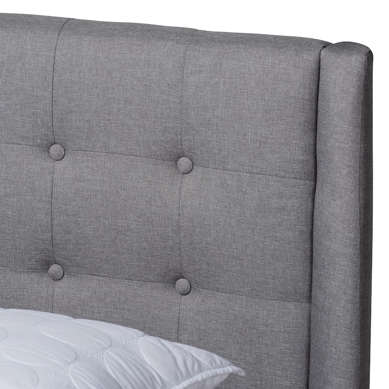Mid-Century Modern Fabric Bed