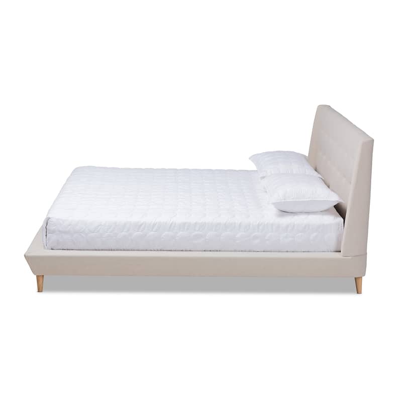 Mid-Century Modern Fabric Bed