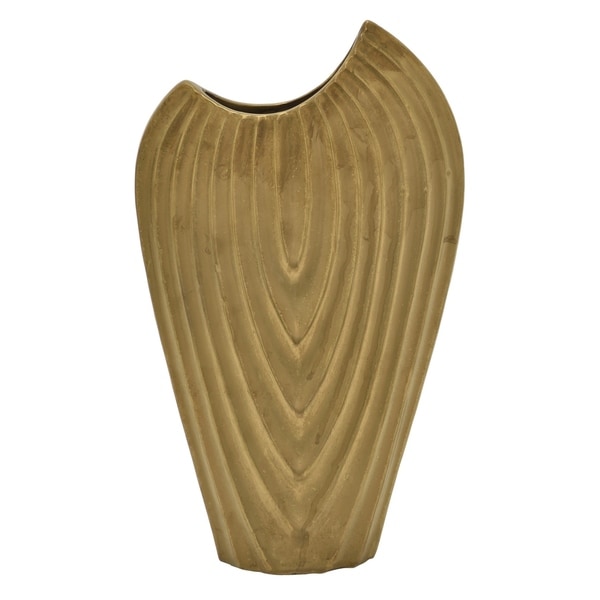 15 " Ceramic Vase in Gold