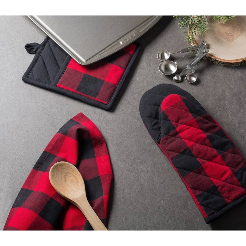 DII Buffalo Check Oven Mitt (Set of 2)