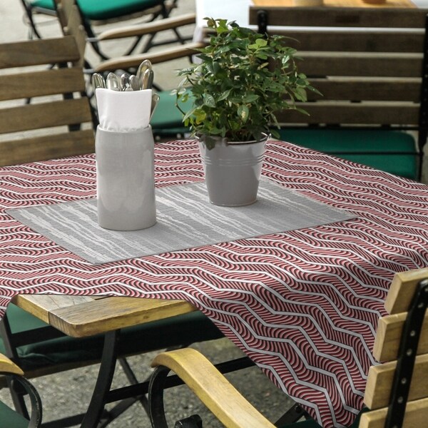Wavy Chevrons Square Tablecloth - 58 x 58