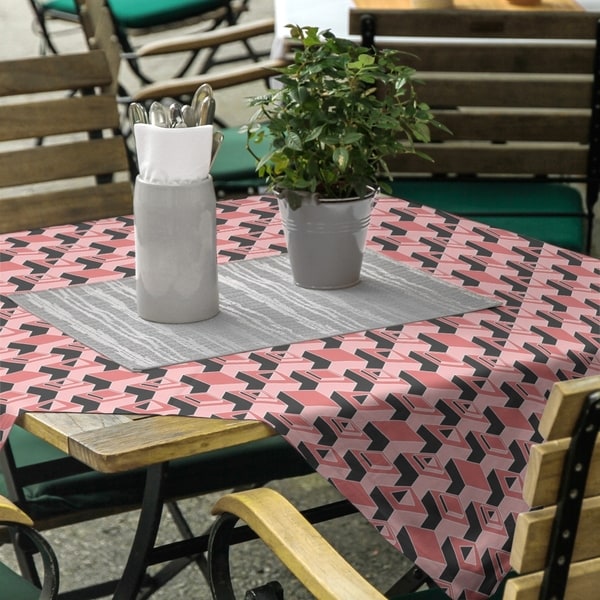 Black & Color Skyscrapers Pattern Square Tablecloth. Opens flyout.