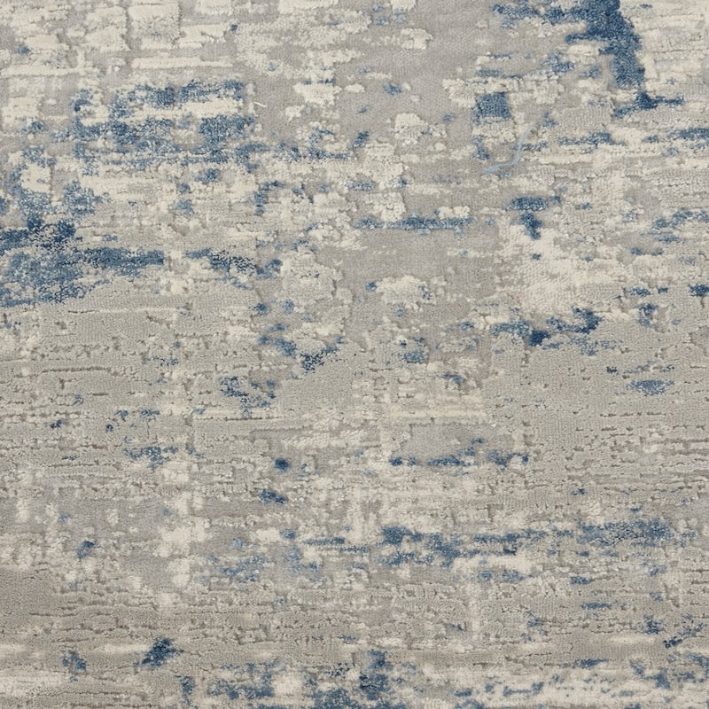 Copper Grove Nurnberg Modern Abstract Blue/Ivory Ombre Area Rug