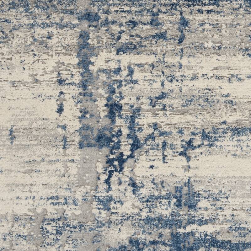 Copper Grove Nurnberg Modern Abstract Blue/Ivory Ombre Area Rug