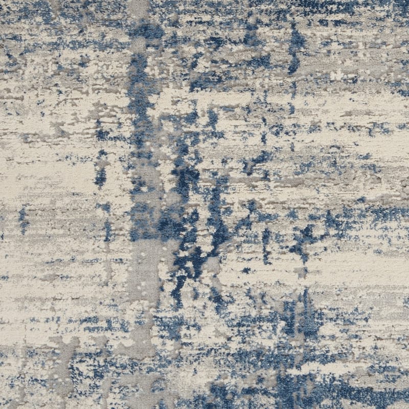 Copper Grove Nurnberg Modern Abstract Blue/Ivory Ombre Area Rug