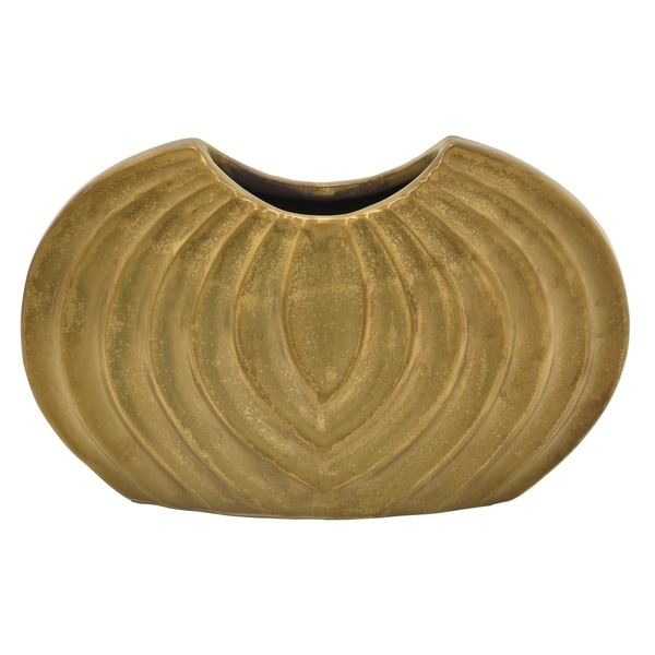 7.5 " Ceramic Vase in Gold