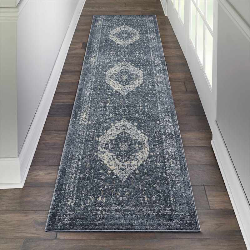 Malta Vintage Distressed Medallion Area Rug by Nourison