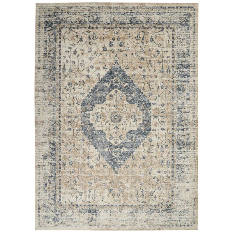 Malta Vintage Distressed Medallion Area Rug by Nourison
