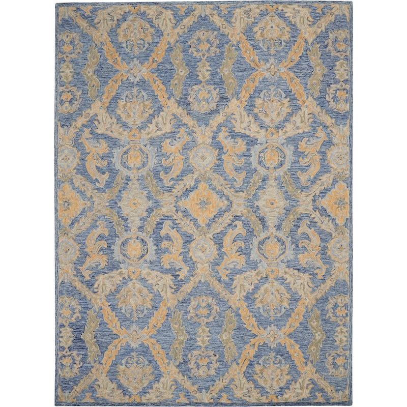 Nourison Azura Farmhouse Area Rug - 8' x 11' - Navy Blue - Rectangle