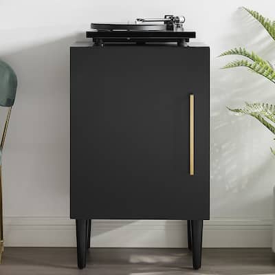 Crosley Everett Matte Black Record Player Stand