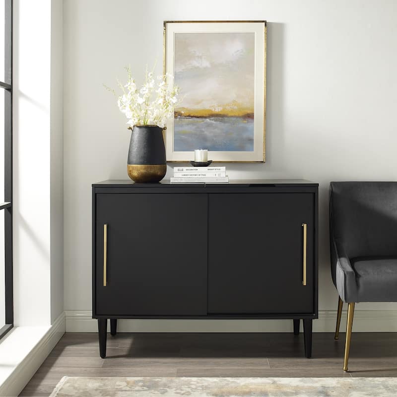 Crosley Everett Matte Black Media Console