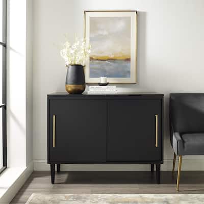 Crosley Everett Matte Black Media Console