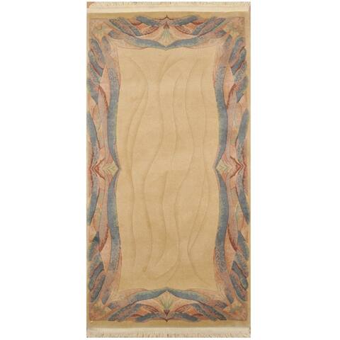 Handmade One-of-a-Kind Sino Aubusson Wool Rug - 2'3 x 4'6