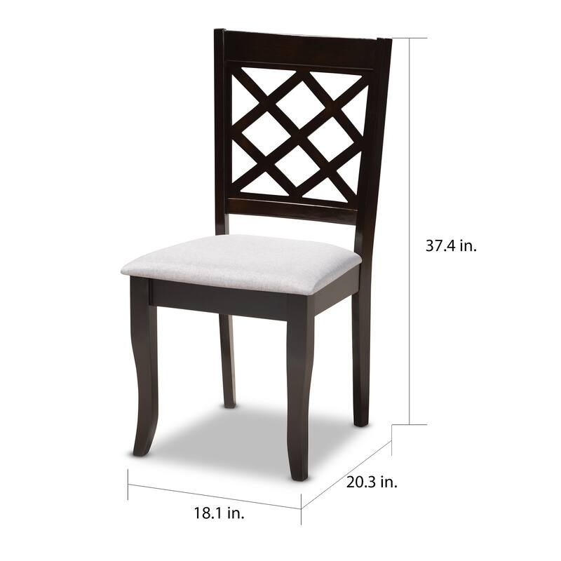 Copper Grove Aden Modern Fabric 4-piece Dining Chair Set - Gray