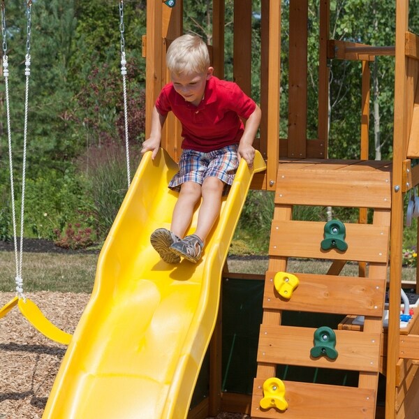 kidkraft laurentian wooden swing set