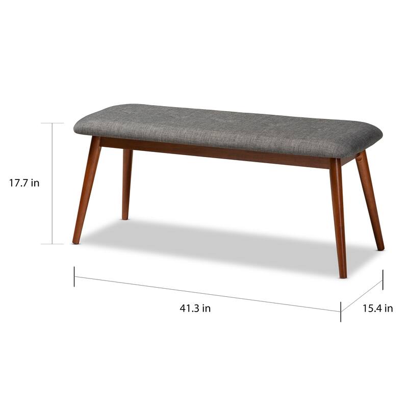 Carson Carrington Ulfshult Mid-century Modern Fabric Dining Bench