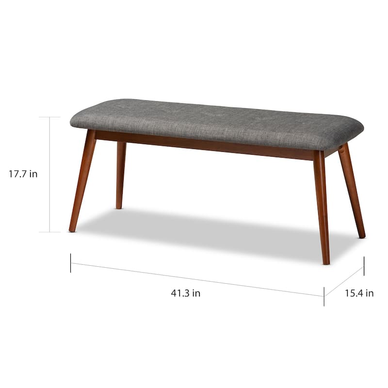 Carson Carrington Ulfshult Mid-century Modern Fabric Dining Bench