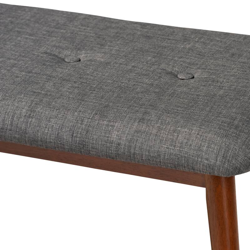 Carson Carrington Ulfshult Mid-century Modern Fabric Dining Bench