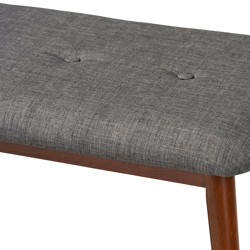 Carson Carrington Ulfshult Mid-century Modern Fabric Dining Bench