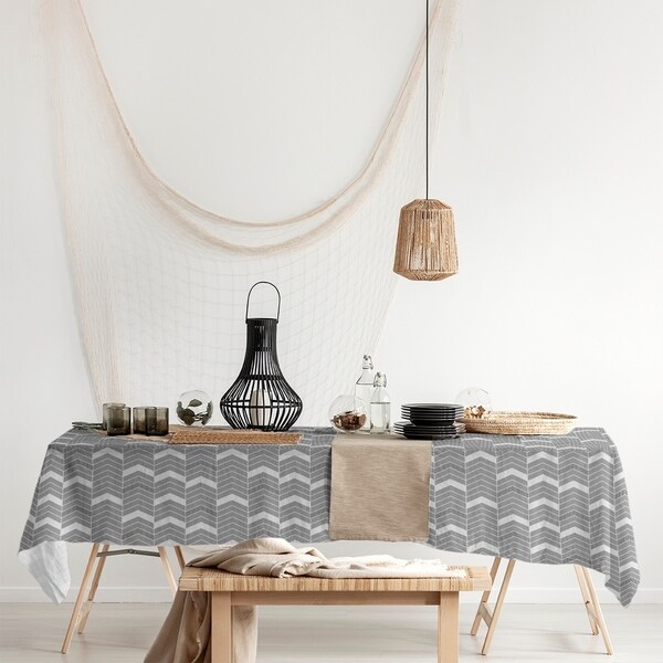 Color Accent Lined Chevrons Rectangle Tablecloth - 58 x 102. Opens flyout.