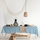 preview thumbnail 13 of 20, Classic Hand Drawn Chevron Pattern Rectangle Tablecloth - 58 x 102 Teal