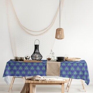 Three Color Minimalist Trees Rectangle Tablecloth - 58 x 102 - Bed Bath