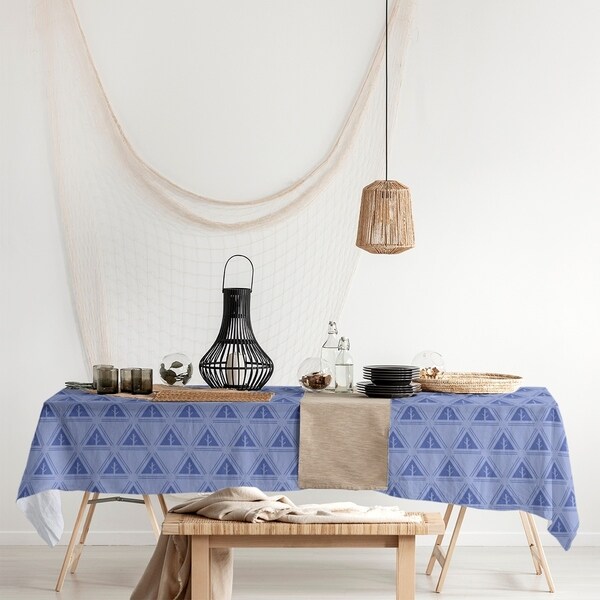 Pastel Monochrome Minimalist Trees Rectangle Tablecloth - 58 x 102