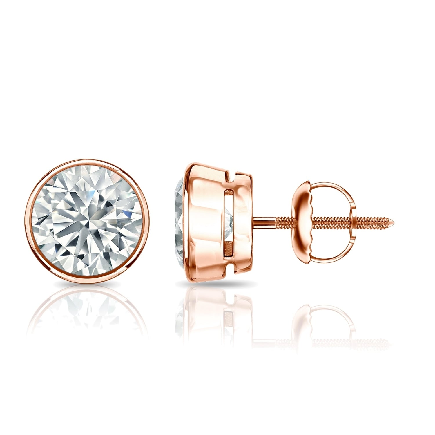 Details about / 14K Gold Imitation White Diamond Earrings for Women Natural Silver 925 Jewelry