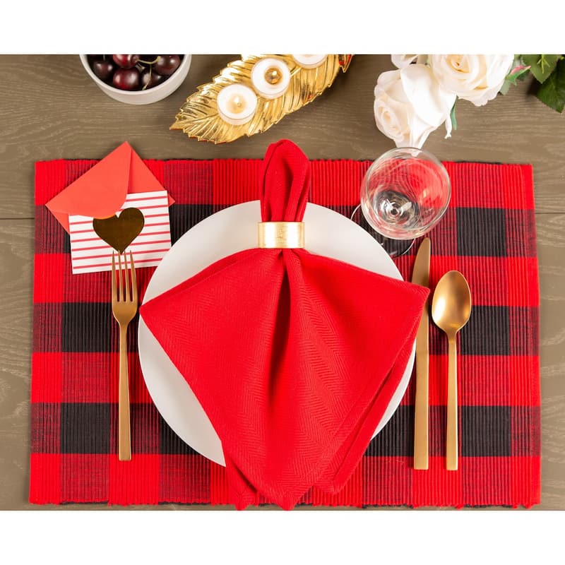 DII Buffalo Check Ribbed Placemat (Set of 6)
