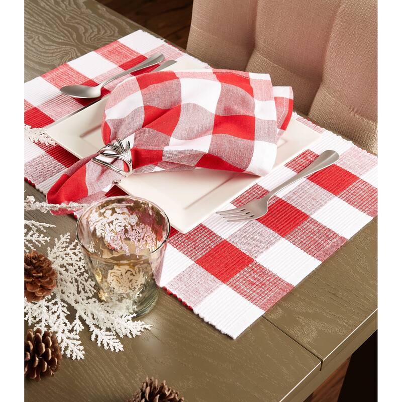 DII Buffalo Check Ribbed Placemat (Set of 6)