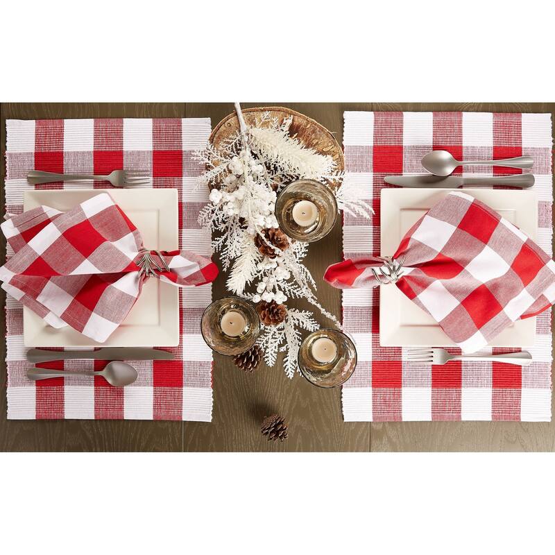 DII Buffalo Check Ribbed Placemat (Set of 6)