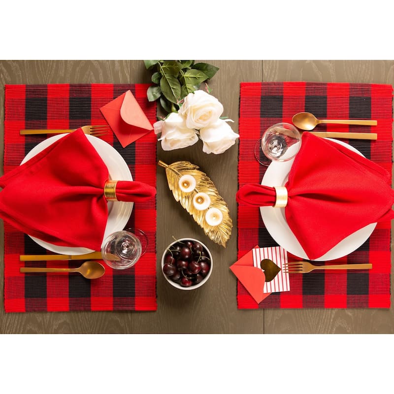 DII Buffalo Check Ribbed Placemat (Set of 6)