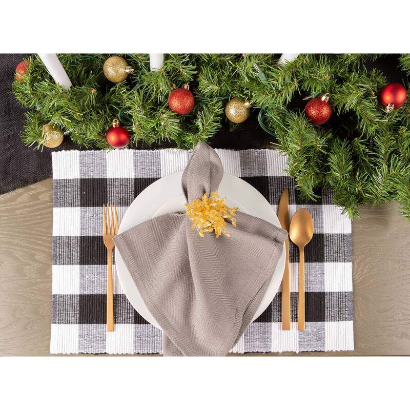 DII Buffalo Check Ribbed Placemat (Set of 6)