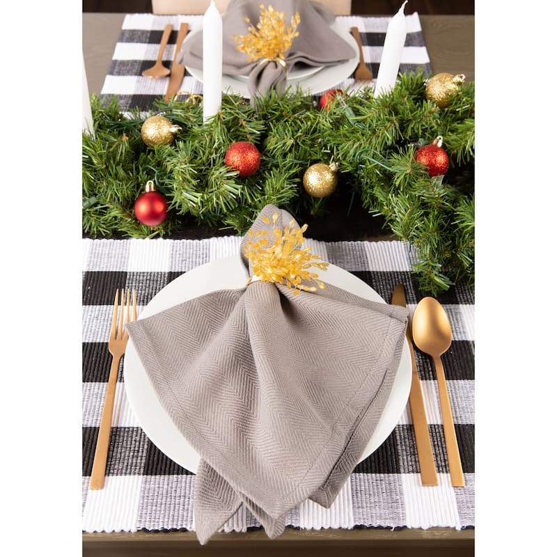 DII Buffalo Check Ribbed Placemat (Set of 6)