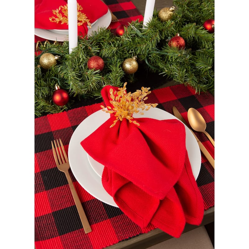 DII Buffalo Check Ribbed Placemat (Set of 6)