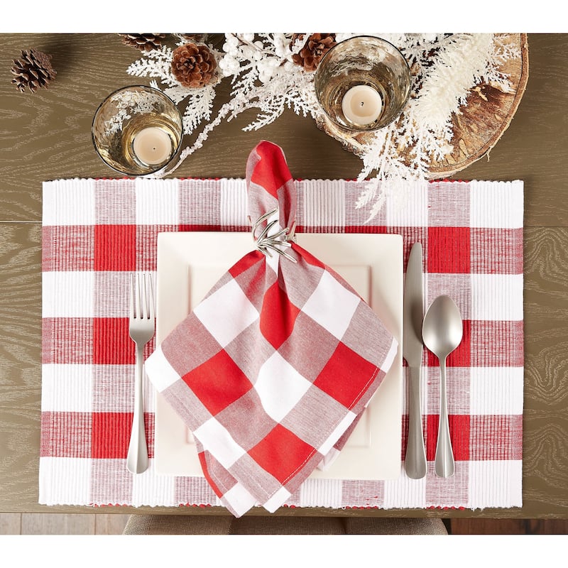 DII Buffalo Check Ribbed Placemat (Set of 6)