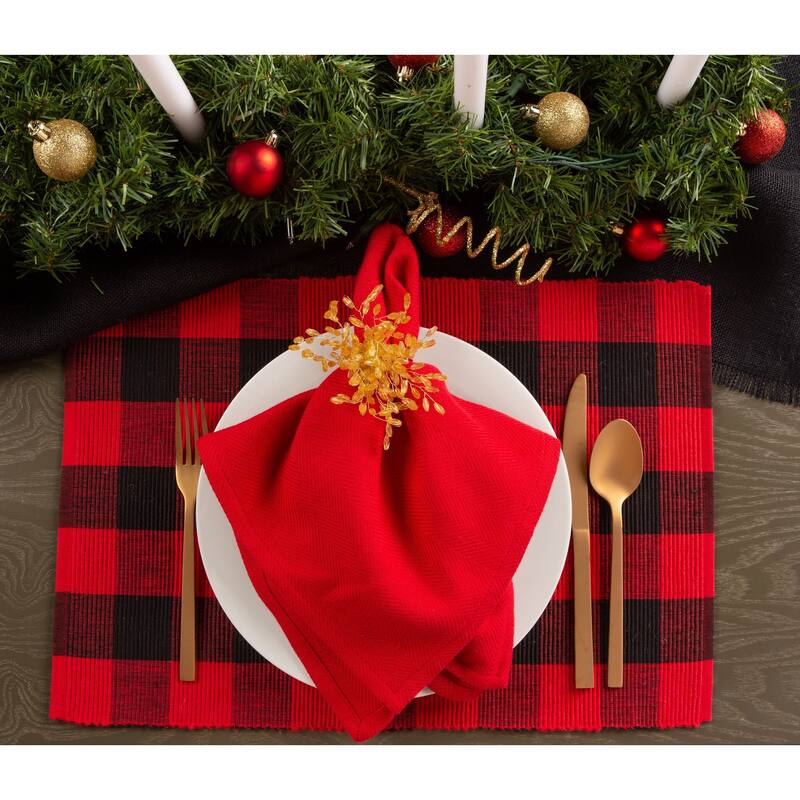 DII Buffalo Check Ribbed Placemat (Set of 6)