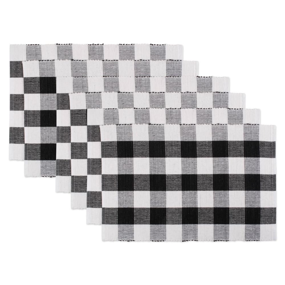 DII Buffalo Check Ribbed Placemat (Set of 6)