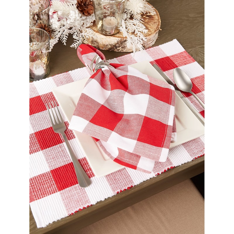 DII Buffalo Check Ribbed Placemat (Set of 6)