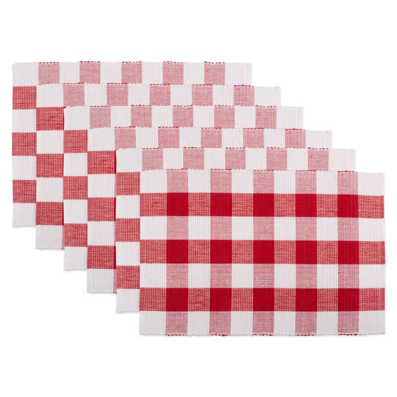 DII Buffalo Check Ribbed Placemat (Set of 6)