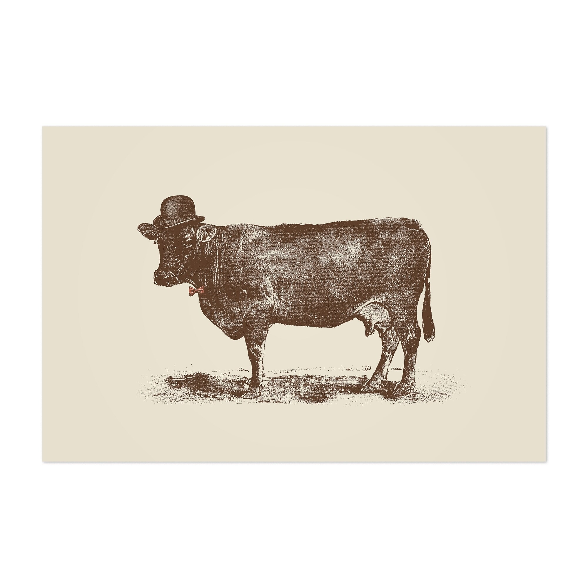 Shop Noir Gallery Funny Cow Humor Animal Vintage Unframed Art Print Poster Overstock 28547234