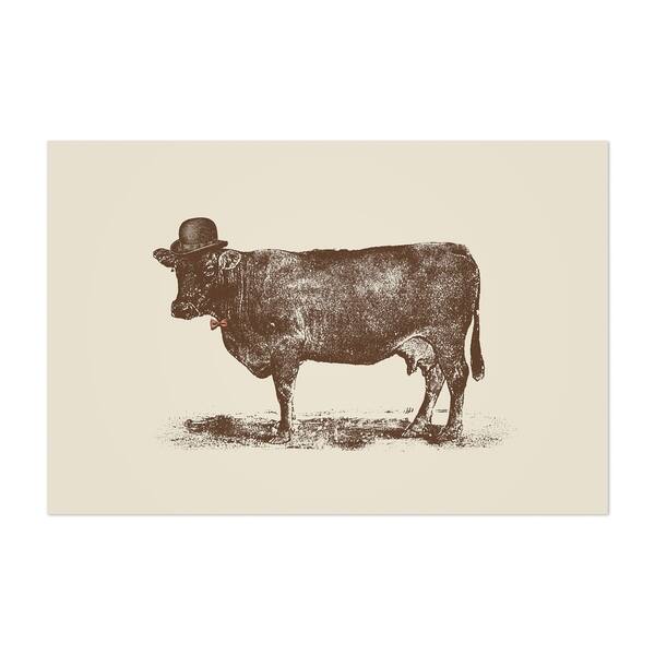 Shop Noir Gallery Funny Cow Humor Animal Vintage Unframed Art Print/Poster - Free Shipping On ...