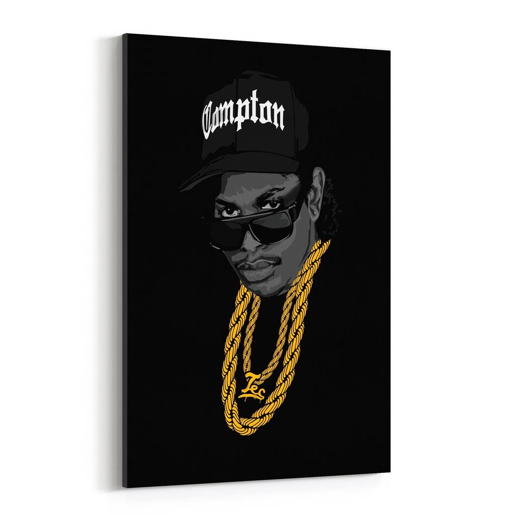 Noir Gallery Eazy-E Portrait Music Hip Hop Canvas Wall Art Print